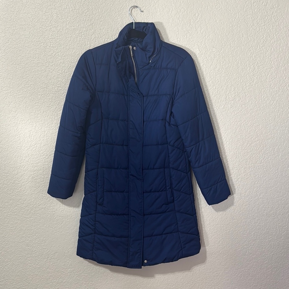 Banana Republic Women's Navy Puffer Coat